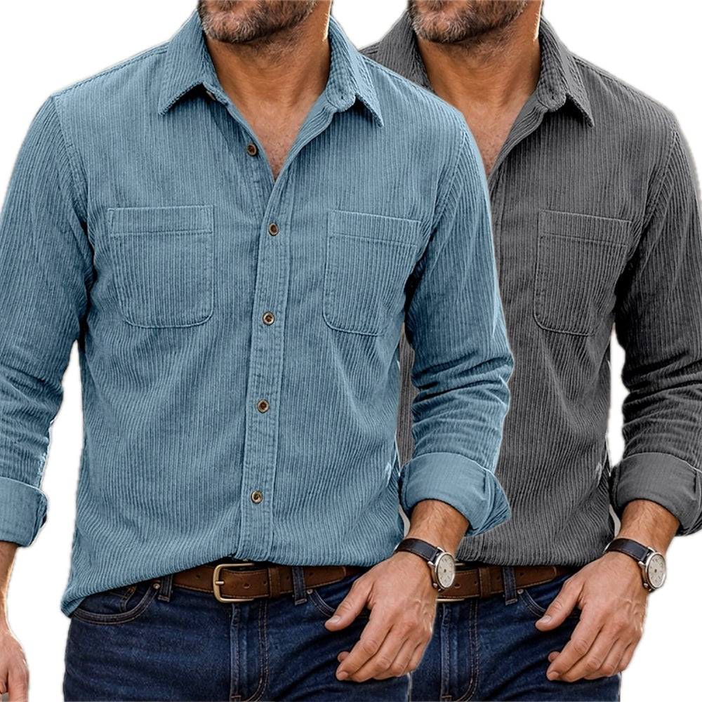 Cillian Reed Button-Up Shirt - Blue - view 2
