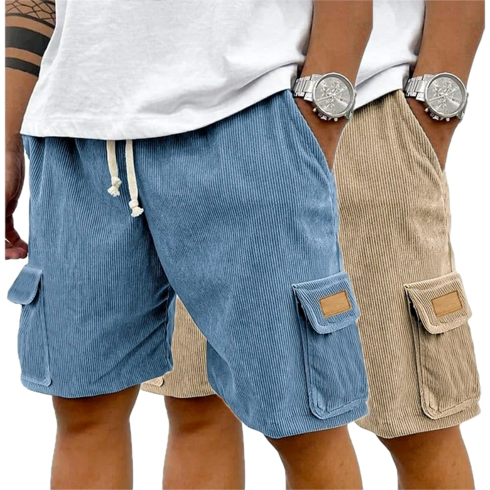 Dorian Cross Cargo Shorts - Blue - view 2