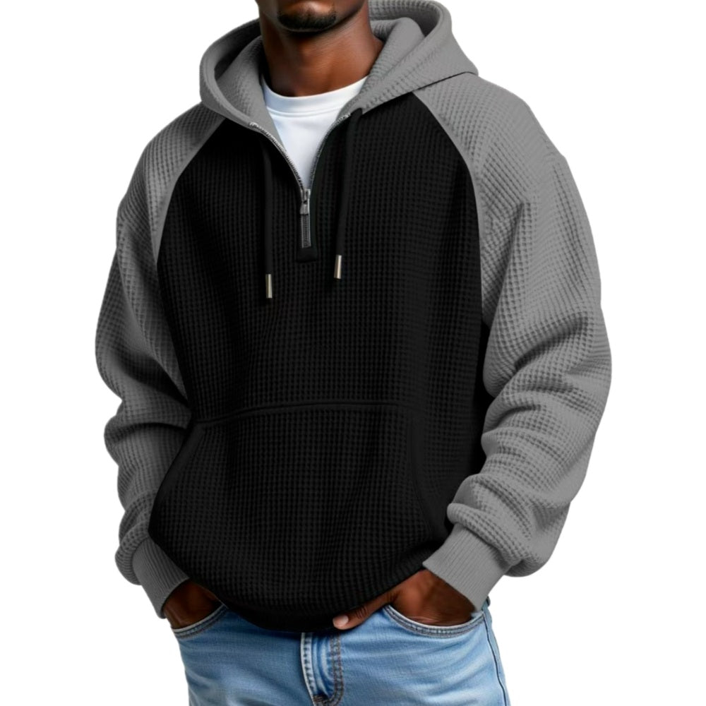 Evan Brooks Half-Zip Hoodie - Grey 2 - view 1