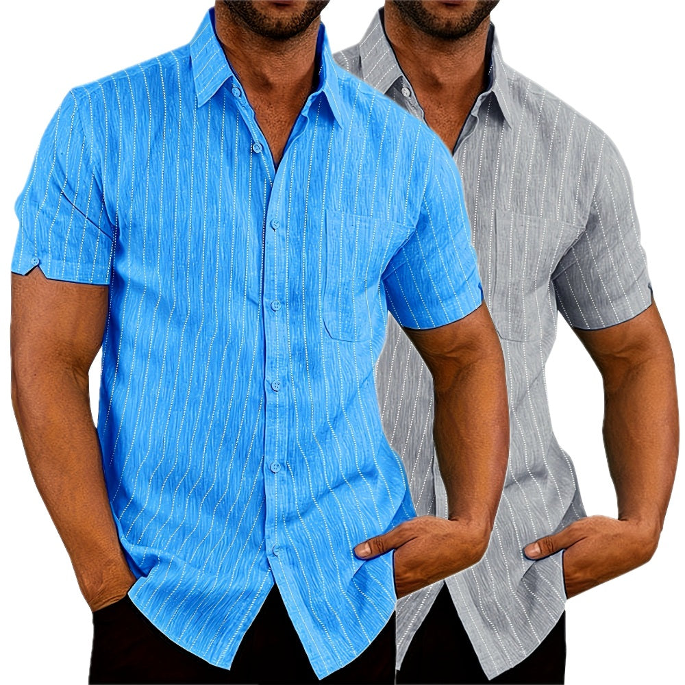 Hugo Rhodes Striped Shirt - Blue - view 2
