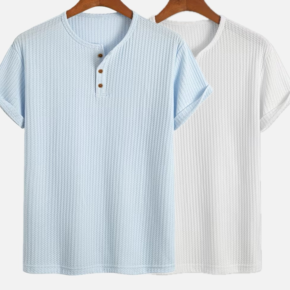 Leon Tobias Gareth T-Shirt - Blue - view 2