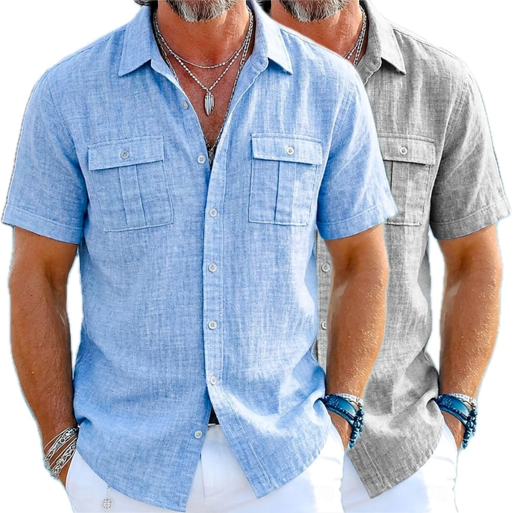 Pierce Lane Pocket Shirt - Blue - view 2