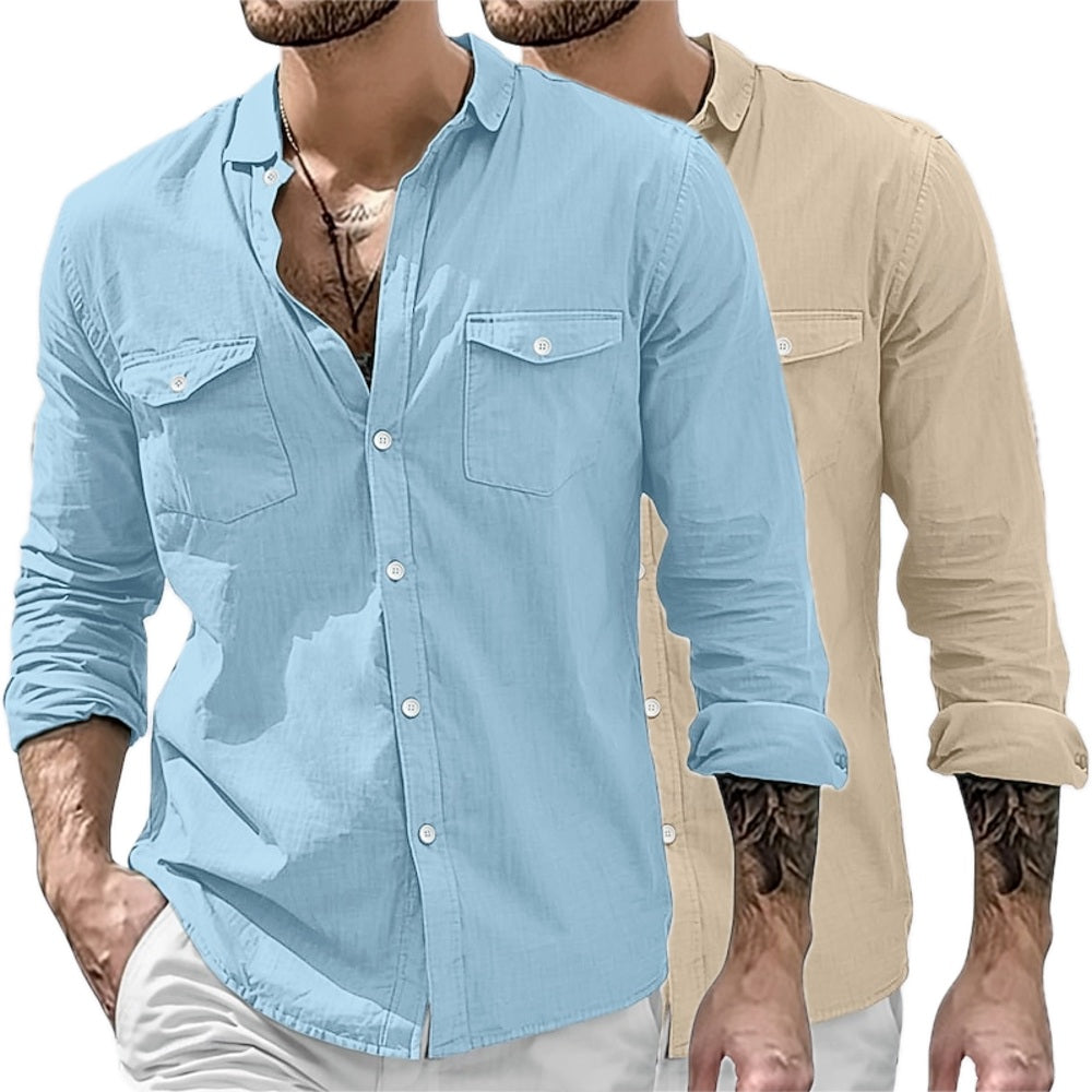 Xander Reed Pocket Shirt - Blue - view 2