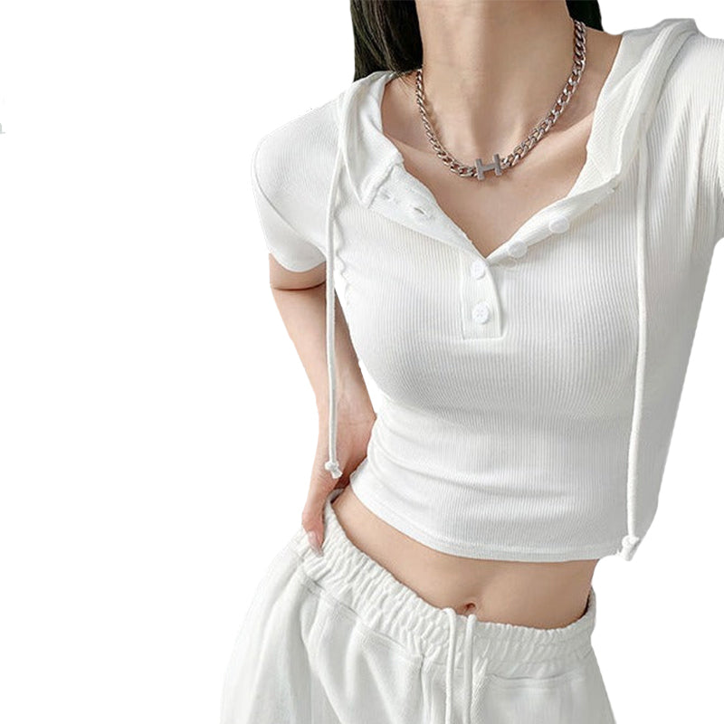 Senra Comfy Hooded Crop Top