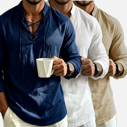 Nathan Cross Stand-Collar Shirt