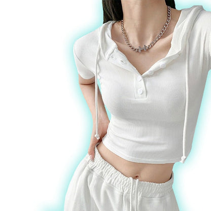 Senra Comfy Hooded Crop Top