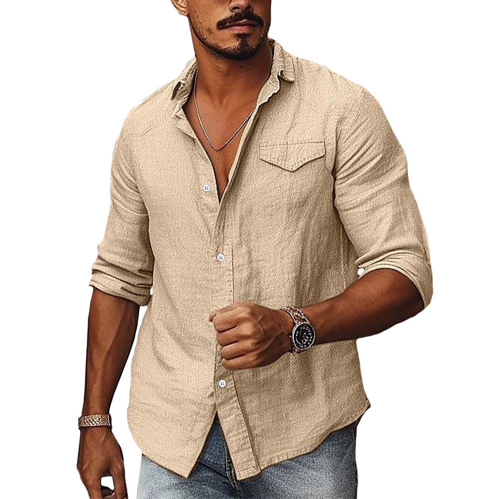 Cosger Linen Shirt