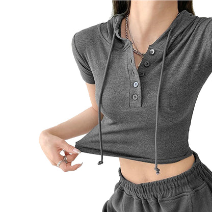 Senra Comfy Hooded Crop Top