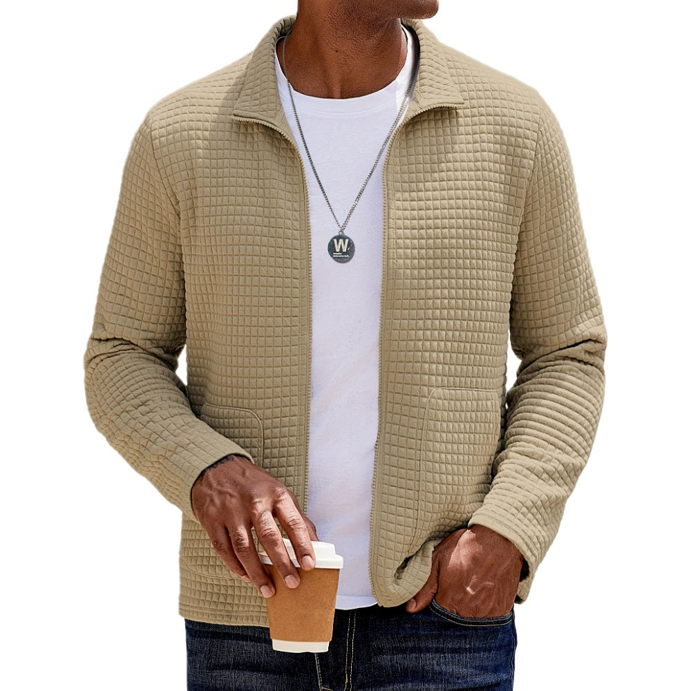 Aaron Felix Waffle Jacket - Khaki - view 1