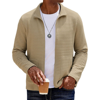 Aaron Felix Waffle Jacket - Khaki - view 1