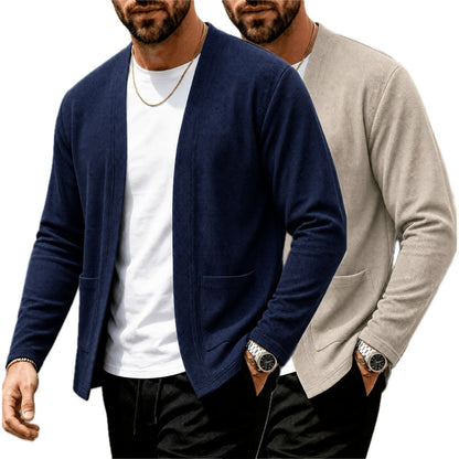 Adrian Brooks Open-Front Cardigan - Navy - view 2