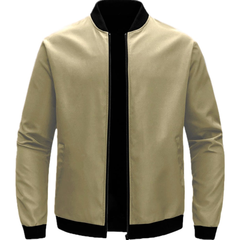 Adrian Cole Baseball Jacket - Khaki - view 1