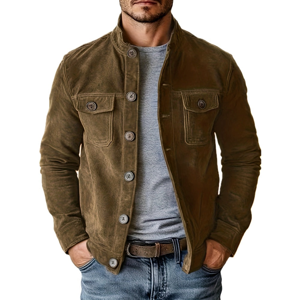 Adrian Knox Stand-Collar Jacket - Brown - view 1