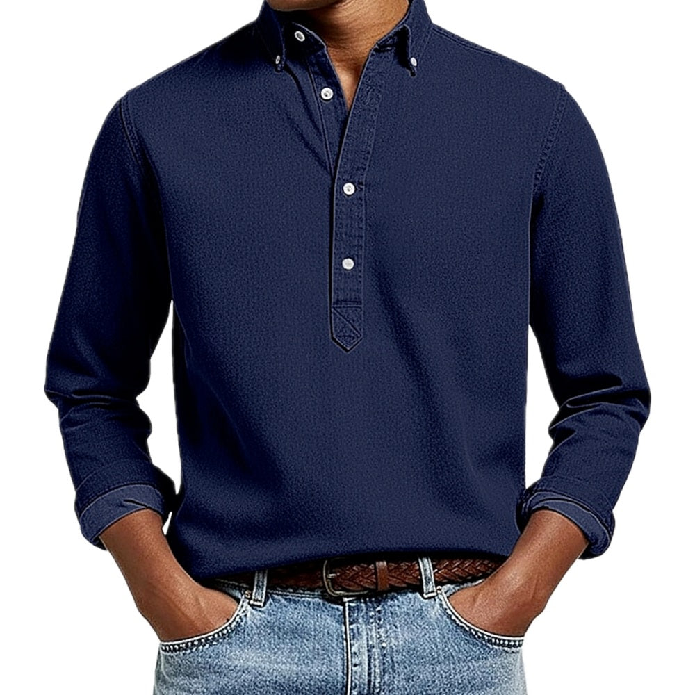 Adriel Martin Saul Shirt - Navy Blue - view 1
