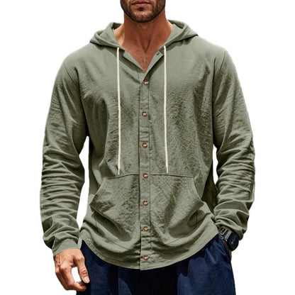 Alaric Dean Hooded Shirt - Green - view 1