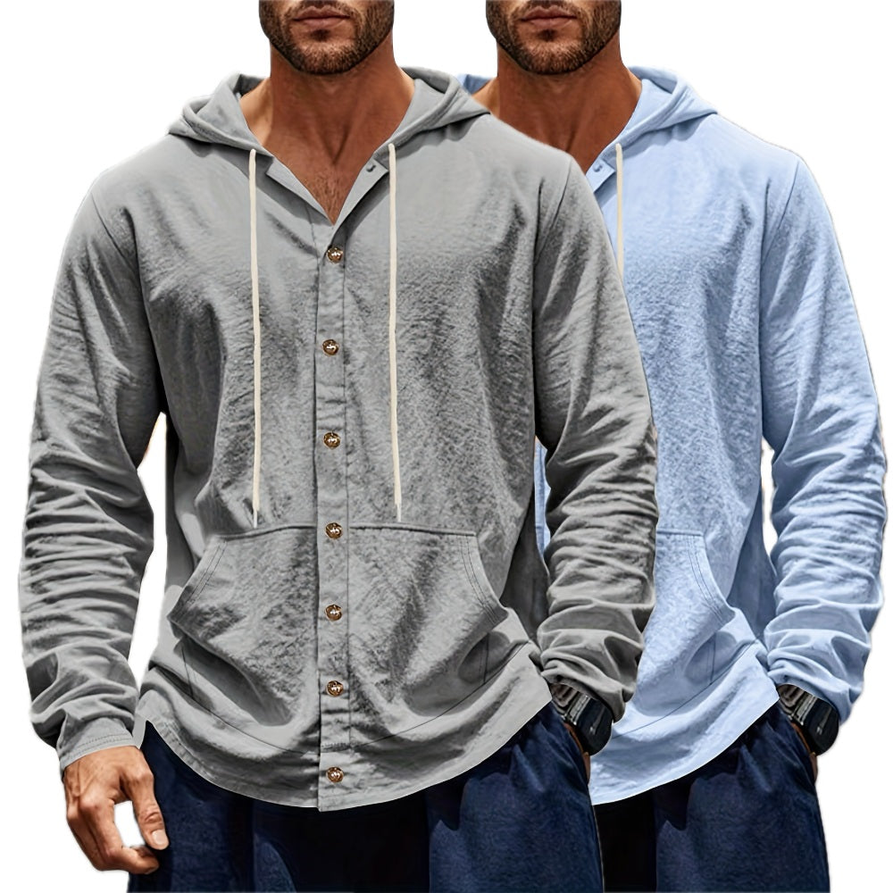 Alaric Dean Hooded Shirt - Grey - view 2