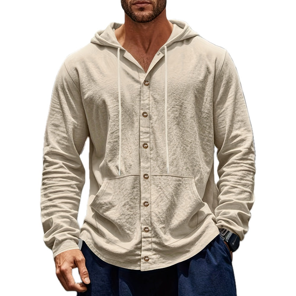 Alaric Dean Hooded Shirt - Khaki - view 1