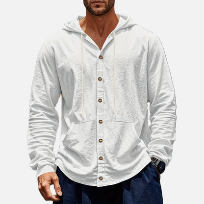 Alaric Dean Hooded Shirt - White - view 1