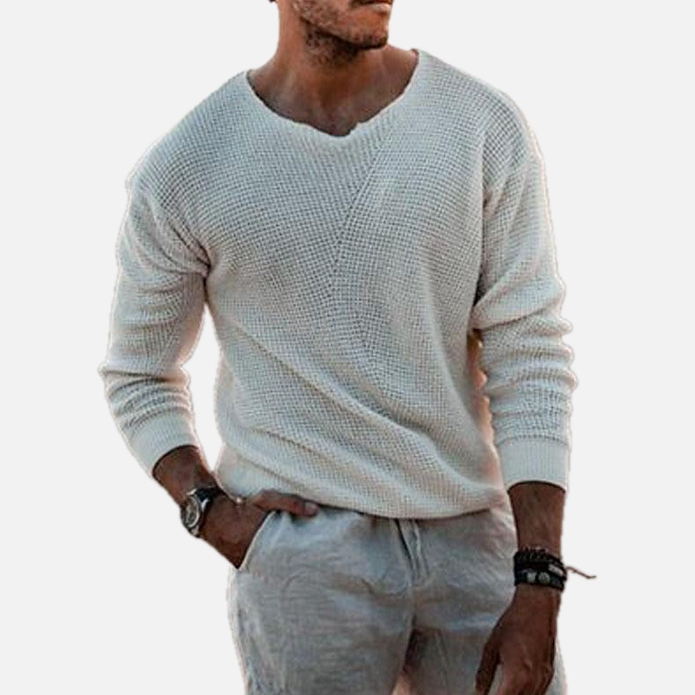 Alaric Mercer Cropped Sweater - White - view 1