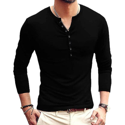 Alaric Stone Stand-Collar Tee - Black - view 1