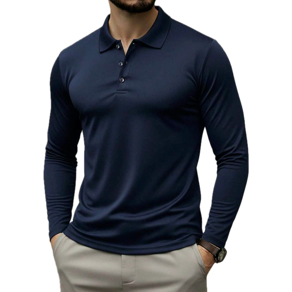 Alden Brooks Long-Sleeve Polo - Blue - view 1