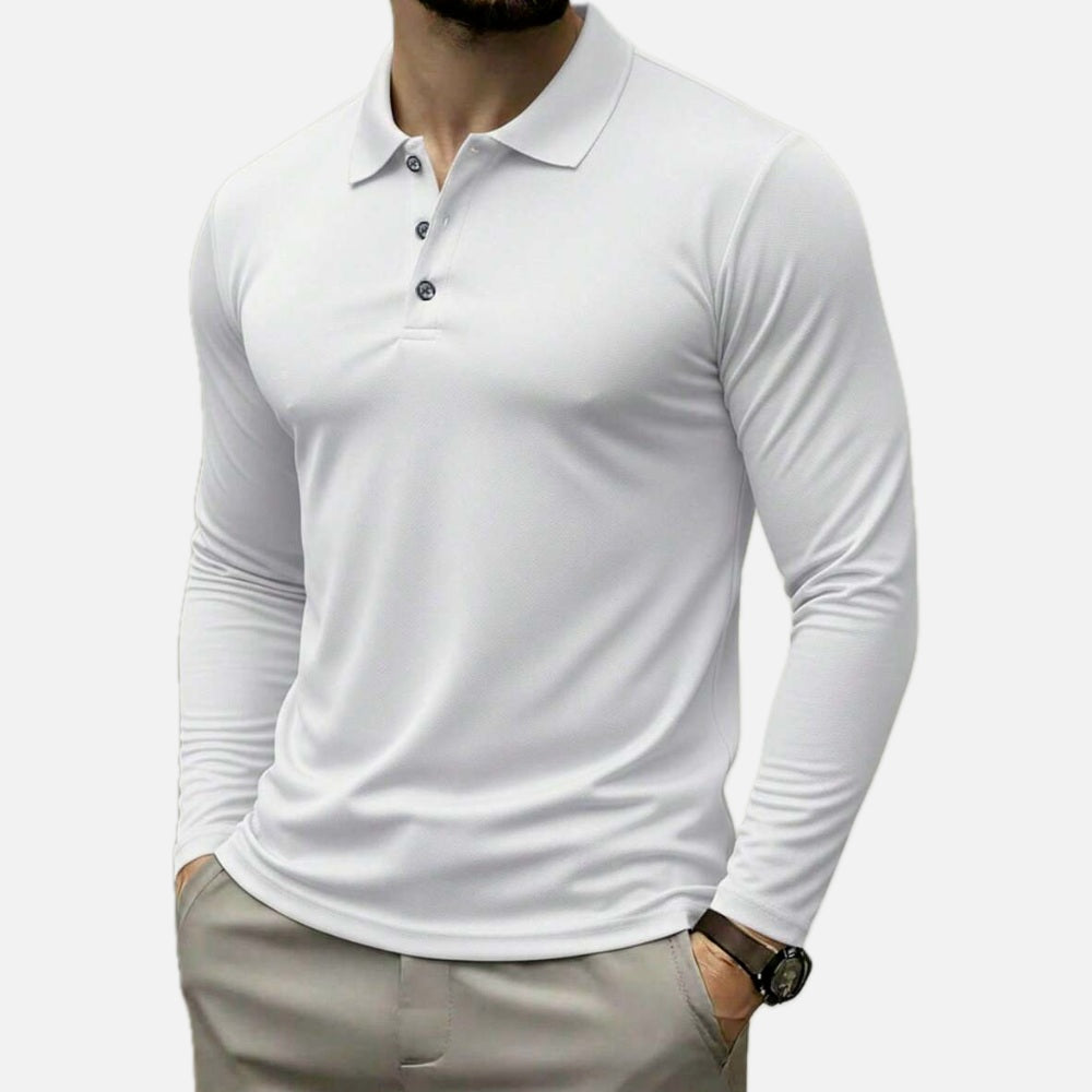 Alden Brooks Long-Sleeve Polo - White - view 1