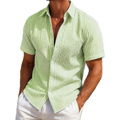Alden Frost Striped Shirt - Green - view 1