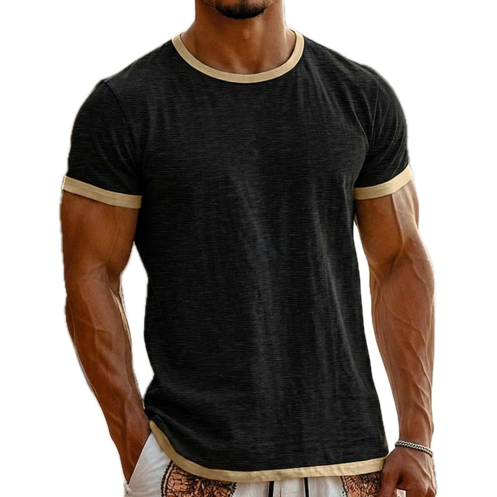 Alden Pierce Color-Block Tee - Black - view 1