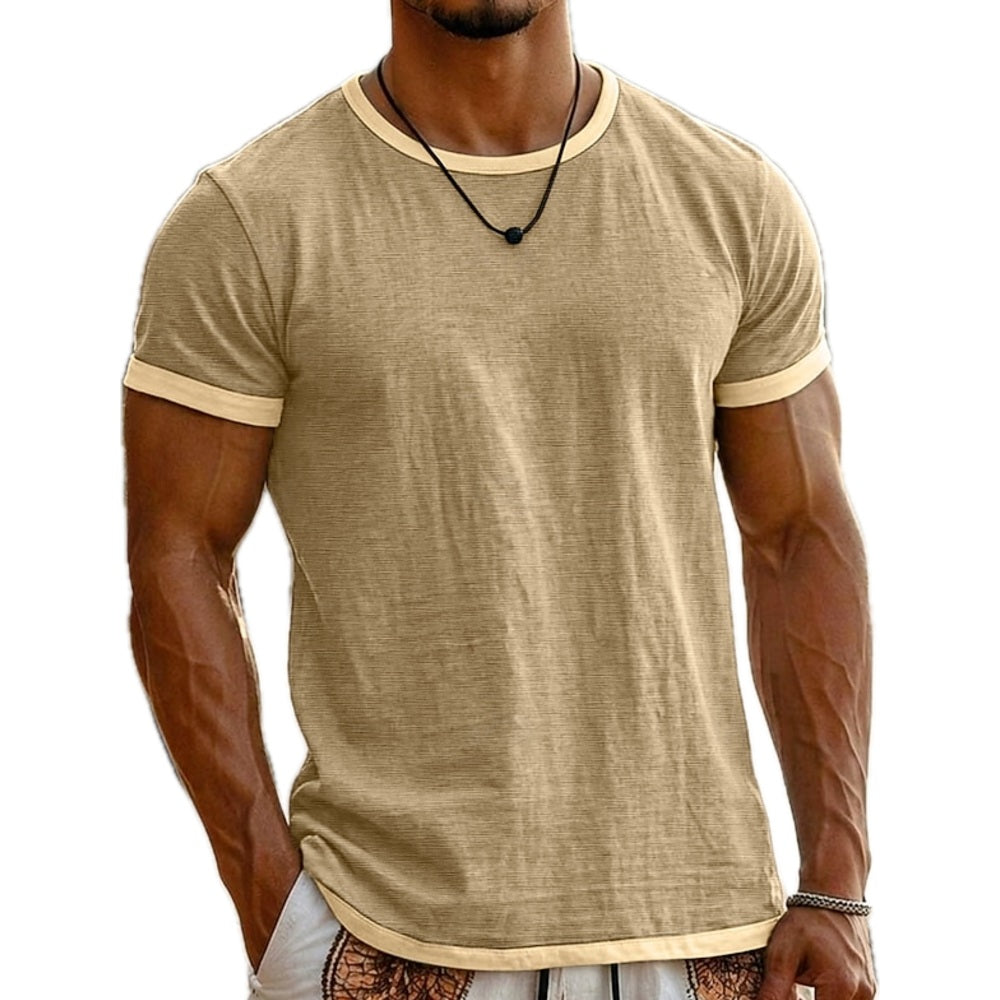 Alden Pierce Color-Block Tee - Khaki - view 1