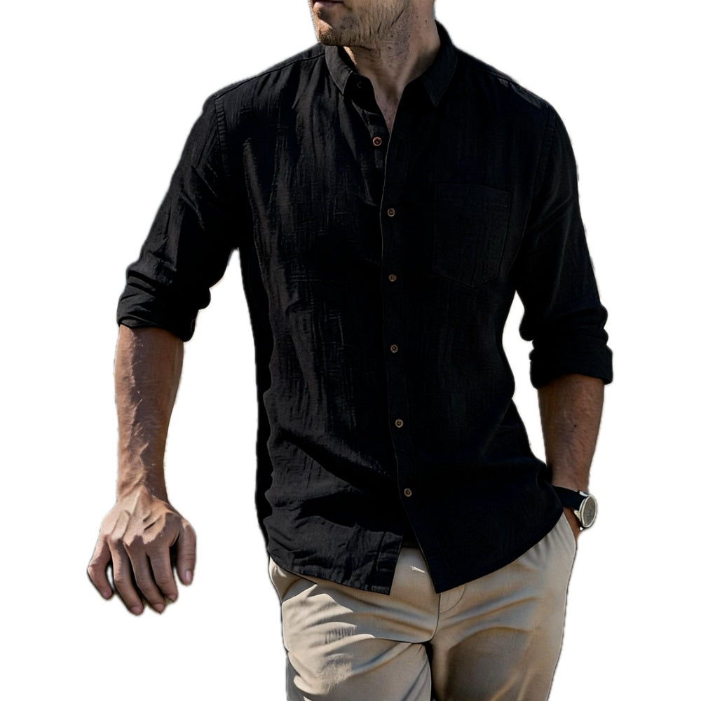 Alton Pierce Button Shirt - Black - view 1