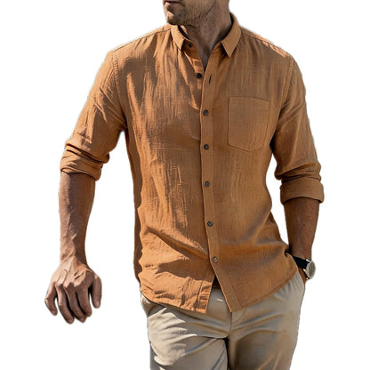 Alton Pierce Button Shirt - Brown - view 1