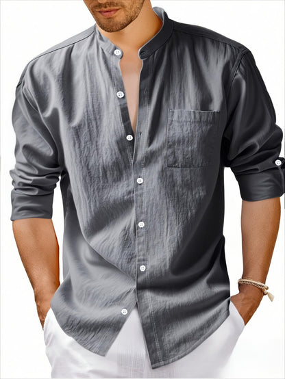 Archer Quinn Hawaiian Henley - Grey - view 1