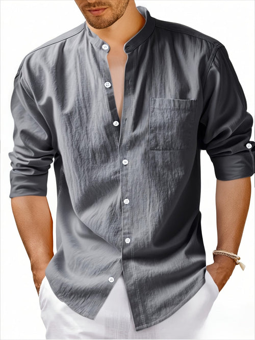 Archer Quinn Hawaiian Henley - Grey - view 1