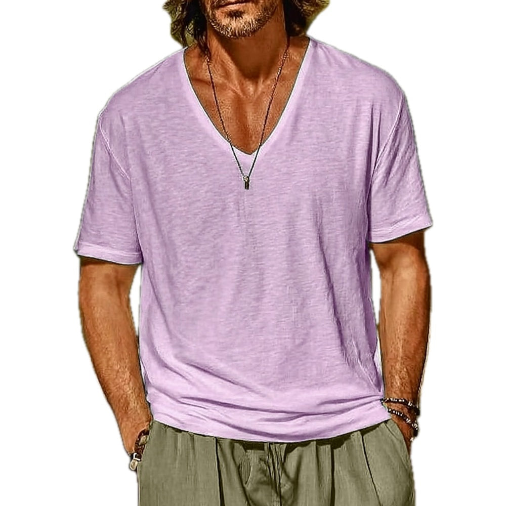 Arden Pike V-Neck Tee - Purple - view 1