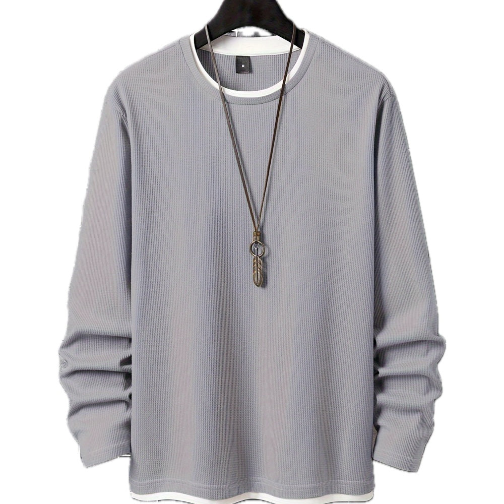 Avery Sloan Waffle Tee - Light Grey - view 1