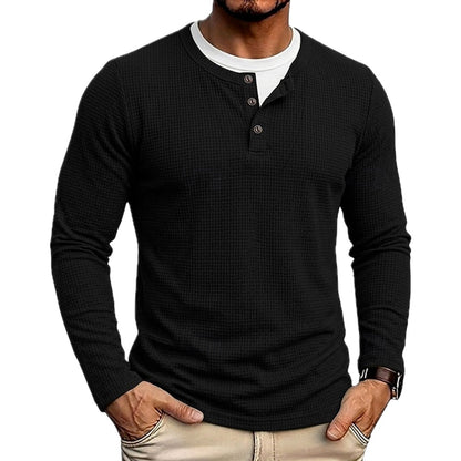 Beckett Hayes Layered Henley - Black - view 1