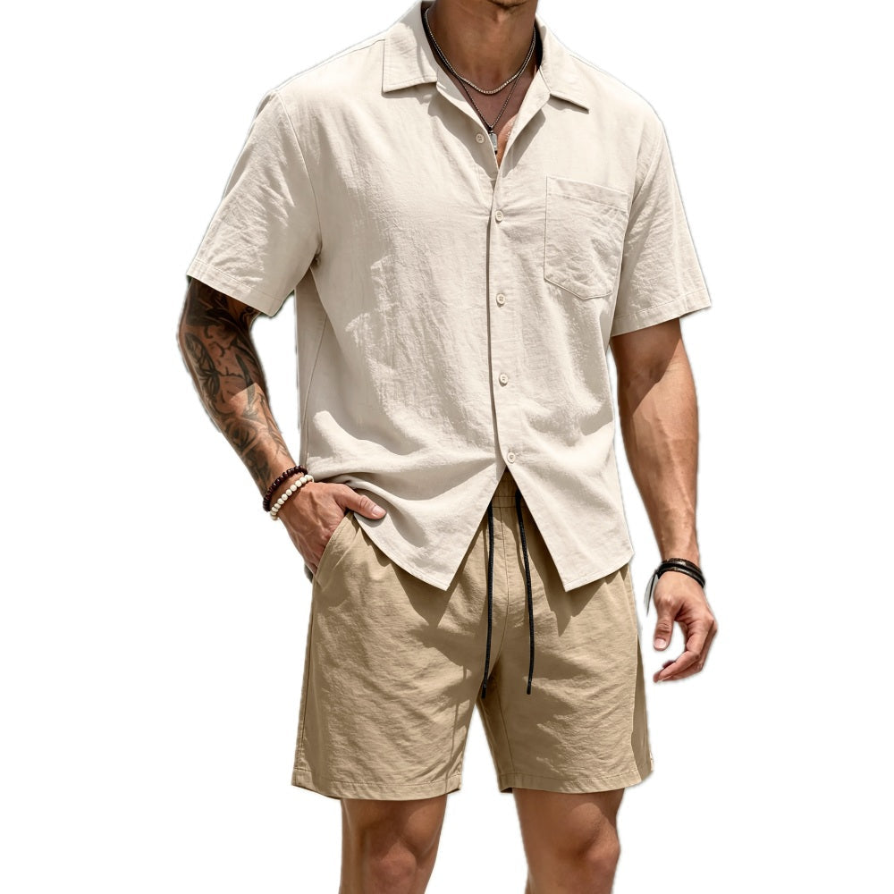 Bennett Hayes Short-Sleeve Shirt - Beige - view 1