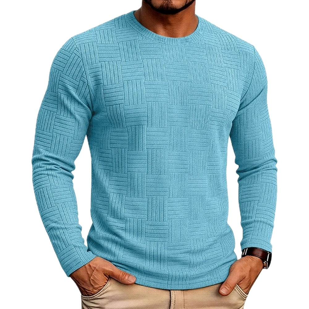 Blaine Carter Jacquard Tee - Blue - view 1