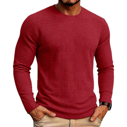 Blaine Carter Jacquard Tee - Burgundy - view 1