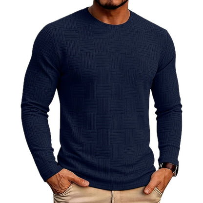Blaine Carter Jacquard Tee - Navy - view 1