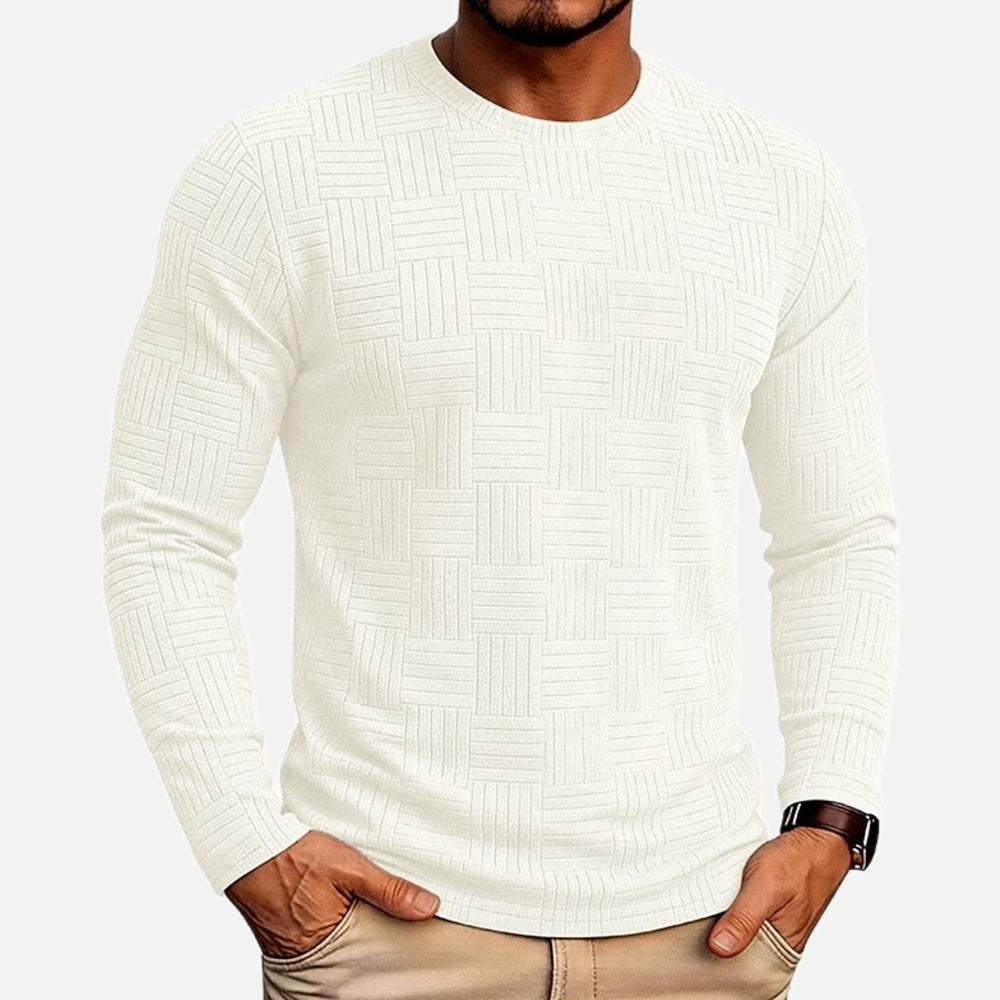 Blaine Carter Jacquard Tee - White - view 1