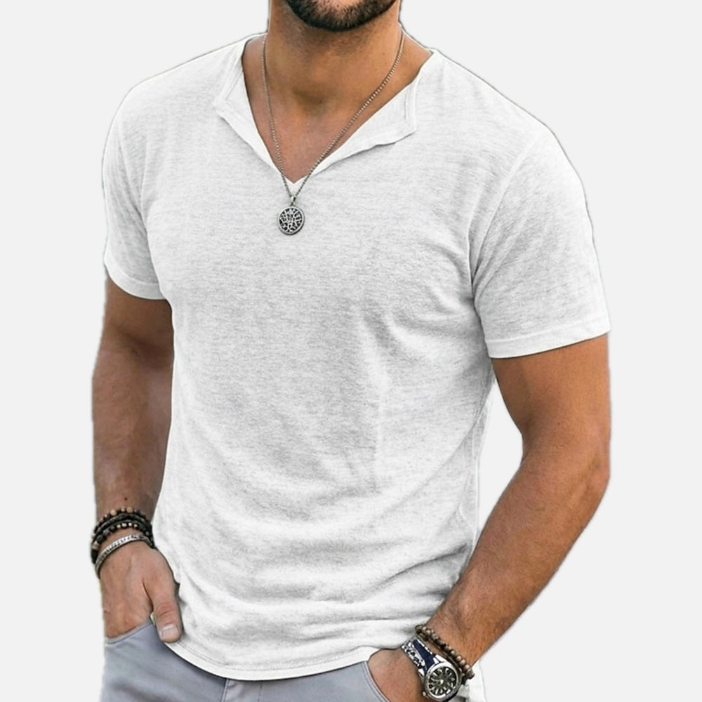 Blaine Mercer V-Neck Tee - White - view 1