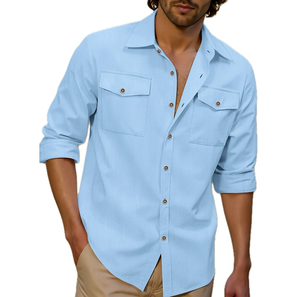 Blaise Mercer Utility Shirt - Blue - view 1