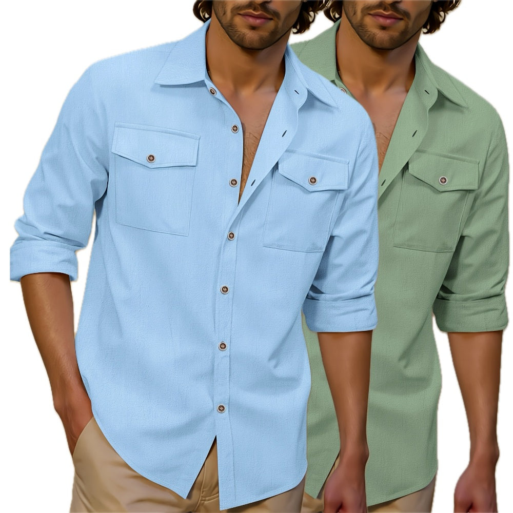 Blaise Mercer Utility Shirt - Blue - view 2