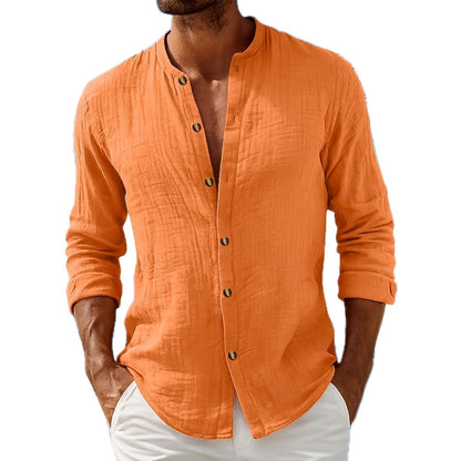 Caleb Mercer Button-Up Shirt - Orange - view 1