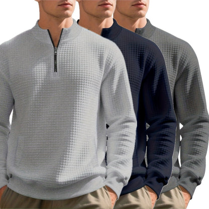 Caleb Owen Jacquard Sweatshirt - Light Grey - view 2