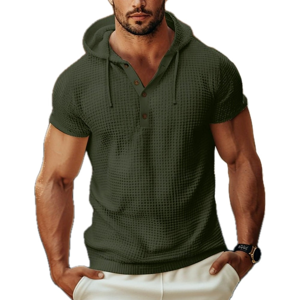 Caleb Stone Hooded Tee - Green - view 1