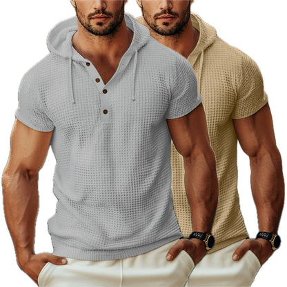 Caleb Stone Hooded Tee - Grey - view 2