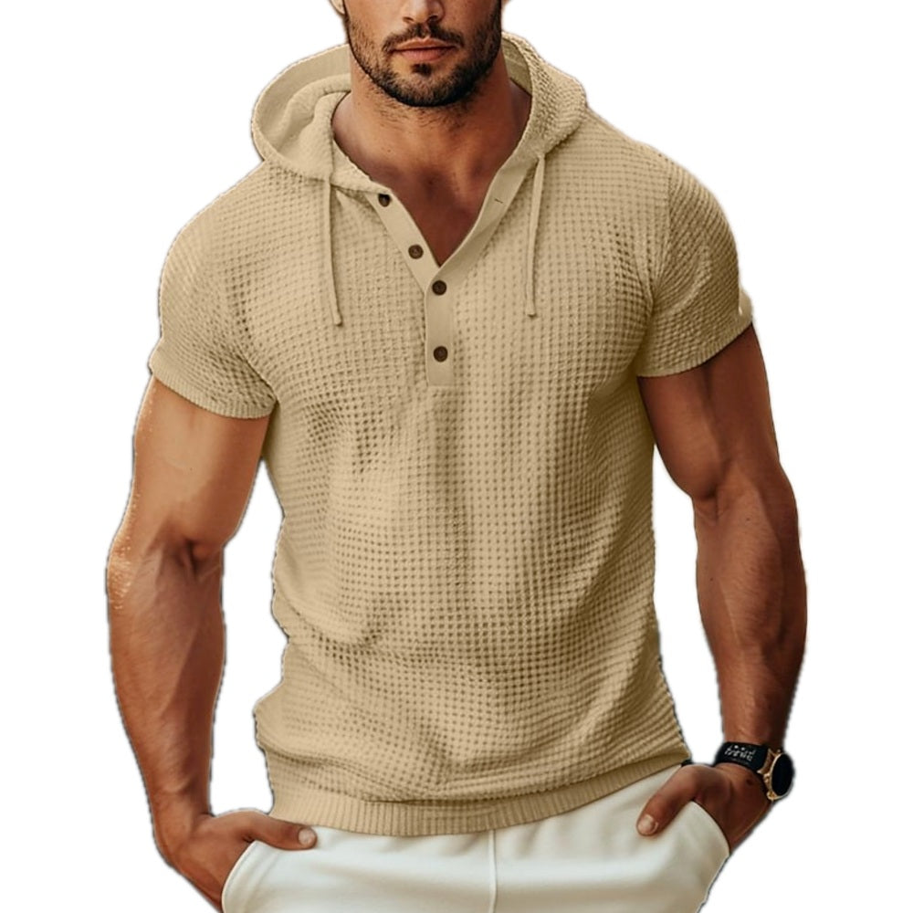 Caleb Stone Hooded Tee - Khaki - view 1