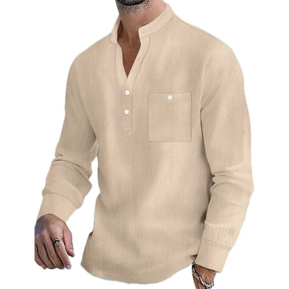 Callan Reese Henley Shirt - Khaki - view 1